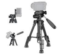 NEEWER BASIC Mini Desk Tripod for Camera with 3 Way Pan Tilt Head & Handle, Small Portable Metal Tabletop Selfie Stick Stand with 1/4" Screw for DSLR Vlog Video Recording, Max Load 13.2lb, TP02