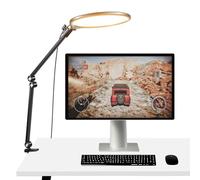 NEEWER BASICS 10.5" Streaming Key Lighting, 3000-6500K 15W Full Screen LED Panel Ring Light with Adjustable Arm Stand Desk Clamp Timer for Laptop Computer Video Conference Zoom Makeup, R10