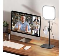 NEEWER BASICS 10.8" Video Conference Lighting, 15W Bi Color Edge Lit, L220 | Full Screen Ring Light with Desk Stand & Phone Holder, CRI95+, for Webcam Meeting, Streaming, Computer Laptop Zoom Calls