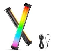 NEEWER BASICS 12" Magnetic RGB Light Wand, 2700K/4000K/6500K CRI95 8W LED Dimmable Handheld Tube Light Stick with 51 RGB Modes 2000mAh for YouTube TikTok Camera Streaming Studio Video Recording, SL30