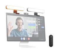 NEEWER Basics 12 W Dual Monitor Lamp Bar with Stand, LED Desk Lamp for Home Office Video Conference Video Light Computer Laptop Webcam Zoom Streaming, Bi-Colour Remote/Touch Control Dimmable, L10