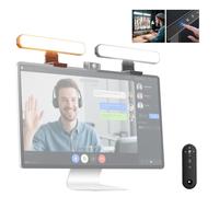 NEEWER BASICS 12W Dual Monitor Light Bar with Stands, LED Desk Lamp for Home Office Video Conference Lighting Computer Laptop Webcam Zoom Streaming, Bi Color, Remote/Touch Control Dimmable, L10