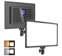 NEEWER BASICS 13" LED Video Light Panel, 20W Ultra Thin Bi Color Dimmable DSLR Camera Soft Photo Key Lighting for Streaming Studio Photography Podcast Recording, 8000mAh/3200-5600K/CRI97+, NL-192B