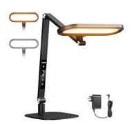 NEEWER BASICS 16W LED Desk Lamp for Home Office Video Conference Reading Lighting, Eye Caring Foldable Double Sided Dimmable Touch Table Ring Light with Stand Memory Timer 5 Color Modes CRI95, FR16