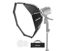 NEEWER BASICS 18" Octagon Softbox NEEWER Mount (Not Bowens Mount), Portable Octabox Parabolic Soft Box Kit with Diffusers/Grid for MS LED Light for Studio Photography Video Recording Lighting, NS67P