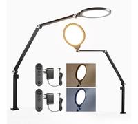 NEEWER BASICS 18W 7" Ring Light with Desk Stand/C Clamp, 2 Pack 3000K-6500K Dimmable Full Screen LED Circle Lighting for Video Conference Streaming Phone Selfie Recording Laptop Computer Zoom, R18