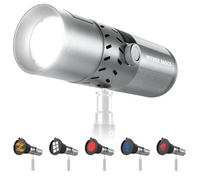NEEWER BASICS 20W RGB Photography Flashlight with 4 Colors/20 Gobo Filters, Built in 49.95Wh Battery, 6300K CRI95+ Portable LED Spotlight Ambient Sunset Light for Video Recording Studio Lighting, FL20