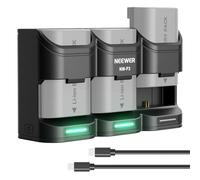NEEWER BASICS 3 Channel USB Camera Battery Charger for LP-E6 LP-E6N LP-E6NH LP-E6P, 36W PD Fast Charging Fully Charges 3 Batteries in 2h, Compatible with Canon EOS R6 III R5 II R6II R5 R6 5D IV, NW-P3