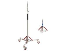 NEEWER BASICS 4.3-10ft Photography Light Stand with Casters, 100% Stainless Steel Heavy Duty Tripod Stand for Strobe LED Video Ring Light Monolight Softbox Reflector, 66lb Max Load, SC305B