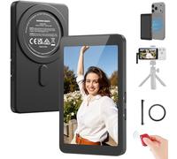 NEEWER Basics 4" Magnetic Vlog Selfie Monitor Screen, 4K 120fps Wired Recording for DP Enabled Phone, Back Camera Monitor with Remote for TikTok Video Streaming, NOT compatible with iPhone Air, M4C