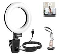 NEEWER BASICS 5" LED Desk Ring Light with Stand, Monitor Clamp, 10W, Compatible with iPhone Computer Laptop Webcam Phone for Selfie Makeup Video Recording Zoom Video Conference Lighting, Black BR60