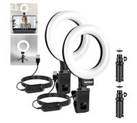 NEEWER BASICS 5" Ring Light for Video Conference Lighting, 2 Pack Clip on Light Kit with Desk Tripod Stands for Monitor Laptop Computer Zoom Call Live Streaming Recording Remote Working Learning, BR60