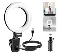 NEEWER BASICS 5" Ring Light for Video Conference Lighting, Clip on Light Kit with Desk Tripod Stand for Monitor Laptop Computer Zoom Call Live Streaming Remote Working Learning Video Recording, BR60