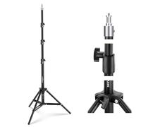 NEEWER BASICS 6ft/180cm Photography Tripod Light Stand, 4 Section Foldable Metal Stand with 1/4" Screw & 5/8" Stud for Camera, Ring Light, Accessories, Max Load: 11lb/5kg, ST180B