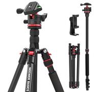NEEWER Basics Travel Tripod Monopod for Camera, Compact and Lightweight Mobile Phone Holder for DSLR (72 inches), Arca Ball Head, Compatible with iPhone Video, Maximum Load 6 kg, TP14B