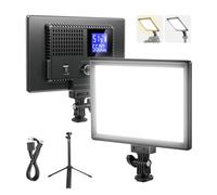 NEEWER Basics 9" LED Panel Spotlight Light, 3200-5600K Edge Lit Dimmable Soft Camera Key Lighting with Tripod Desktop, CRI95+ 800Lux 4000mAh Rechargeable for Photography Recording Video Streaming, NL