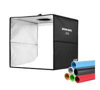 NEEWER BASICS Bi Color Photo Studio Light Box, 12"x12"x12" Folding Photo Booth Shooting Tent with 6 Color Backdrops, 120 LEDs CRI95+ Dimmable for Tabletop Jewelry Electronics Food Photography, LB30B