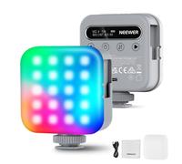 NEEWER BASICS BL60C Magnetic RGB Video Light, 360° Full Colour Portable Small LED Panel Camera Selfie Light, 2500-9000K CRI96+ 18 Scenes 3 Cold Shoe 2000 mAh Battery for Photography Streaming