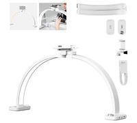 NEEWER BASICS HM01-D 29" Arc Lamp,40W Foldable LED Half Moon Table Nail Tech Light for Desk 3000K-6500K 3400lux/0.5m CRI95 USB Charging Phone Holder for Manicure Makeup Beauty Tattoo Overhead Shooting