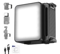 NEEWER BASICS M20 Magnetic LED Camera Light Compatible with DJI OSMO ACTION 3 4 5 Pro Cage NEEWER AC009 PRO Pocket 3 Accessories Expansion Adapter, Plastic Mini Fill Light Attachment 5600K CRI95+