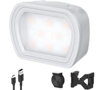 NEEWER BASICS Magnetic Auxiliary Light Compatible with DJI OSMO Pocket 3 Creator Combo, 1.3W Rechargeable Plastic Mini LED Fill Light Attachment w Upgraded Mounts for Vlog Recording Selfie, M21 Gray