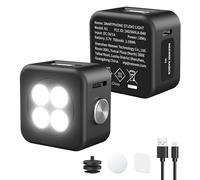 NEEWER BASICS Magnetic Phone Flash Speedlite & Selfie Light Compatible with iPhone Samsung Android, 18Ws GN12 Equivalent 700mAh Mini LED Ring Fill Lighting with Display for Photo & Video Recording, N1