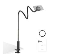 NEEWER Basics Magnetic Phone Stand for Desk, 360° Overhead Table Cellphone Holder Clamp Mount with Flexible Arm, Compatible with MagSafe iPhone Android Samsung for Bed Video Recording, PA151 Black