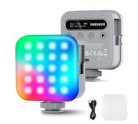 NEEWER BASICS Magnetic RGB Video Light, 360° Full RGB Camera Light, BL60C | Mini LED, CRI96+ 2500-9000K 18 Scenes, 3 Cold Shoes, 1/4", 2000mAh Rechargeable, Portable, Selfie Tripod Photography Lighting