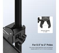 NEEWER BASICS Microphone Stand Tray, 10.6" x 8" x 1.3" Clamp on Mic Desk Shelf A