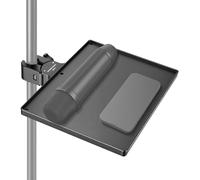 NEEWER BASICS Microphone Stand Tray, 10.6" x 8" x 1.3" Clamp on Mic Desk Shelf Attachment for Studio Stage Concert Karaoke Music Recording Meeting Outdoor Lecture for Storage, Max Load 4.4 lb, MS047