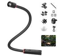NEEWER BASICS ML01 USB C LED Light for Macro Photography, 4W IP54 Bendable Adjustable Beam Angle 1700LUX CRI95 Spotlight with 5 RGB Colors, 2500mAh Battery, Camera Cold Shoe, Clamp, Gobo Accessories