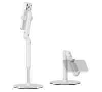 NEEWER Basics Mobile Phone Stand for Desk, Adjustable Phone Holder with Weighted Metal Base, Compatible with iPhone, Samsung, Video Recording, ST006, White