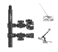 NEEWER BASICS Motorcycle Bike Mount Accessories Kit, Invisible Selfie Stick Bicycle Handlebar Clamp Holder Compatible with Insta360 DJI OSMO 360 Pocket 3 Action Cameras for POV Video Recording, GP-32
