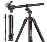 NEEWER BASICS Overhead Camera Tripod Monopod with Ball Head & Horizontal Center Column, 76 Inch Tall Metal DSLR Video Travel Stand, Arca Type QR Plate & Inverted Legs, Max Load 17.6 lb, TP014