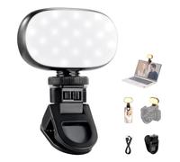 NEEWER BASICS Portable Selfie Light, 3W Clip on Phone Small LED Cold Shoe Camera Lighting, 600mAh CRI95 3 Color Modes Dimmable for iPhone iPad Laptop Webcam Zoom Video Conference Recording Vlog, N9