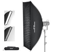 NEEWER BASICS Rectangular Softbox Kit, 12"x47" Quick Release Bowens Mount Strip Soft Box Light Diffuser Compatible with Godox Compatible with Aputure Studio Photography Video Recording Lighting, NS14S