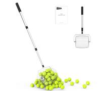 NEEWER BASICS Tennis Ball Picker Funnel, No More Bending, Fast Rolling Oval Collector, Pickleball Collecting Roll 80-144 cm Telescopic Golf Ball Roll Collector for up to 35 Tennis Balls, TB05S