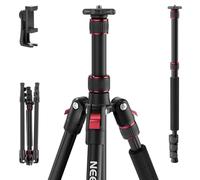 NEEWER BASICS TP15 Camera Tripod Monopod, 67.7"Metal Heavy Duty Portable Travel DSLR Cell Phone Stand with Cellphone Holder Mount Compatible with iPhone Filming Video Recording, Ball Head Not Included