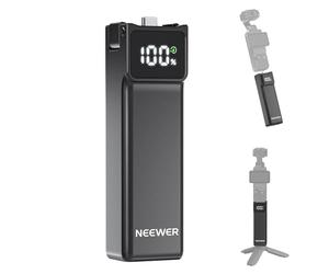 NEEWER Battery Handle Compatible with DJI Osmo Pocket 3 & Creator Combo Tripod Accessories, 5000mAh Type C 22.5W Max Portable Charging Power Pack, 1/4" Thread for Selfie Stick Video Recording, PH01