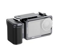 NEEWER Cage and Side Handle Kit Compatible with DJI Osmo Action 5 Pro / 4/3, Vlogging Protective Metal Video Rig with Magnetic Adapter Mount, Cold Shoe Shutter Extender Bar, Dark Gray, AC014+AC034