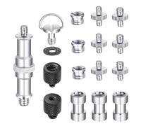 Neewer Camera Screw Kit - 16 Pieces Tripod Adapter Converter Spigot Mount Pack (1/4" to 3/8", Female to Male) for Camera, Tripod, Flash, Stand, Mic, Rig, Cage