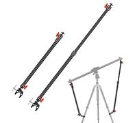NEEWER Camera Slider Support Arm 2 Pack Adjustable Tripod Stability Arm to Increase Stability Aluminium Alloy Extendable Rods for Camera Video with C Clamps and Ball Head