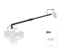 NEEWER Carbon Fiber Microphone Boom Pole, 44-92cm Extendable, Built In 3.5mm TRS Male to Female Cable, NATO Nail, Cold Shoe Mount, 180 Tilt, 500g Ma