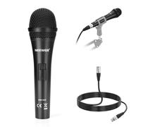 Neewer Cardioid Dynamic Microphone with XLR Male to XLR Female Cable, Rigid Metal Construction for Professional Pickup of Musical Instruments, Voice, Broadcasting, Speech, Black (NW-040)