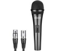 Neewer Cardioid Dynamic Microphone with XLR Male to XLR Female Cable, Rigid Metal Construction for Professional Musical Instrument Pickup, Vocals,