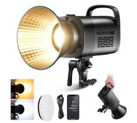 NEEWER CB120B 120W LED Video Light with 2.4G&APP Control COB Bi Color 2700K-6500K 78000lux at 1m/CCT Mode/CRI97/12 Scenes/Bowens Mount Continuous Output Lighting for Studio Photography/Video Recording