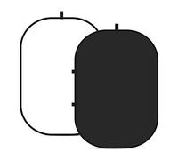 NEEWER Chromakey Backdrops, Double Sided Black Screen and White Screen, 2 in 1 Collapsible and Reversible Background for Photography, Gaming and Live Streaming, 5'×6.6'/1.5m×2m (Black/White)