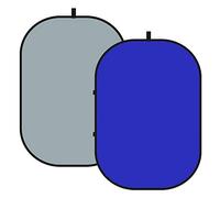 NEEWER Chromakey Backdrops, Double-Sided Blue and Grey Screen, 2 in 1 Foldable and Reversible Background for Photography, Gaming and Live Streaming, 5 x 6.6 inches/1.5 m x 2 m (Blue/Grey)