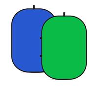 NEEWER Chromakey Backdrops, Double Sided Green Screen and Blue Screen | 2 in 1 Foldable and Reversible Background for Photography, Gaming and Live Streaming, 5'x6'/1.5mx2m, Green/Blue