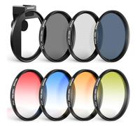 NEEWER Clip On 67mm Phone ND Filter Kit, Upgraded Lens Clip Cold Shoe Mount/Locking Knob, CPL/ND32/6 Point Star/4 Graduated Color Filter Compatible with iPhone 16 15 Pro Max Plus 14 13 Samsung S23 S24